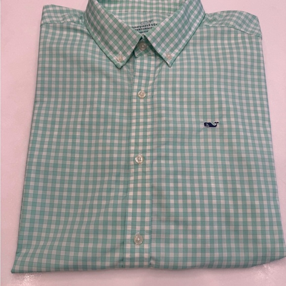 Vineyard Vines Performance Men’s Green Check XXL Long Sleeve Button Up - Picture 12 of 13